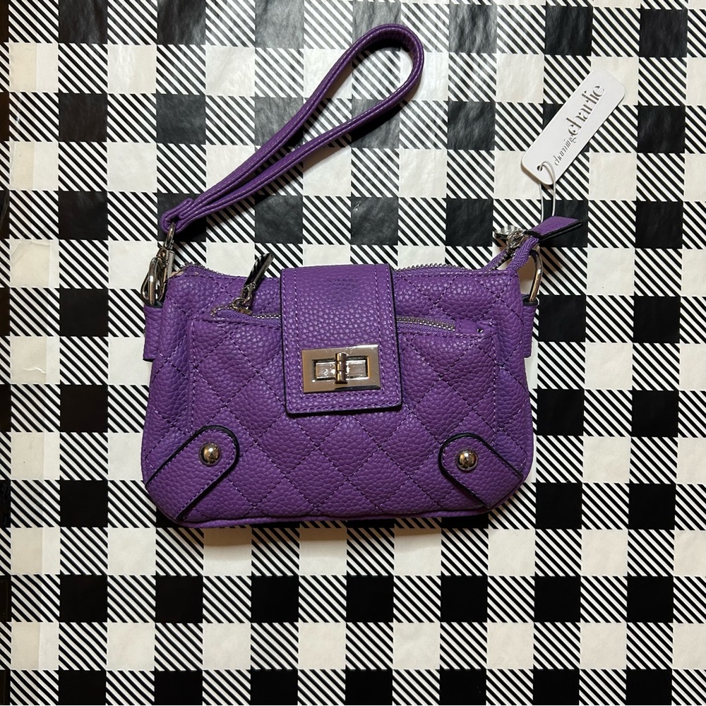 purple charming charlie purse